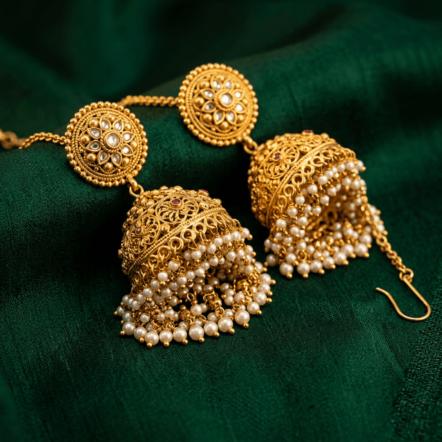 Antique Gold Jhumka